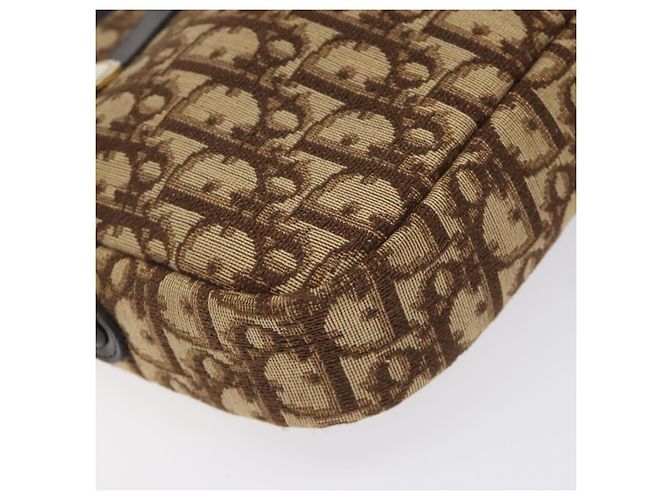 Borsa a spalla in tela Trotter Christian Dior marrone oro Auth BA2808 D'oro - vista 14