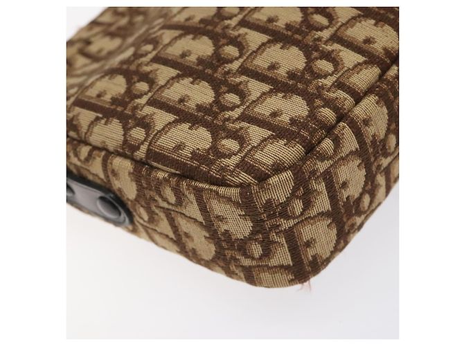 Borsa a spalla in tela Trotter Christian Dior marrone oro Auth BA2808 D'oro - vista 16