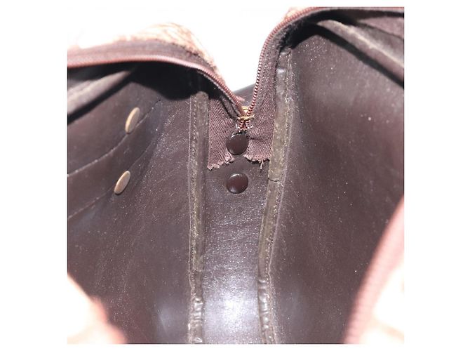 Borsa a spalla in tela Trotter Christian Dior marrone oro Auth BA2808 D'oro - vista 19