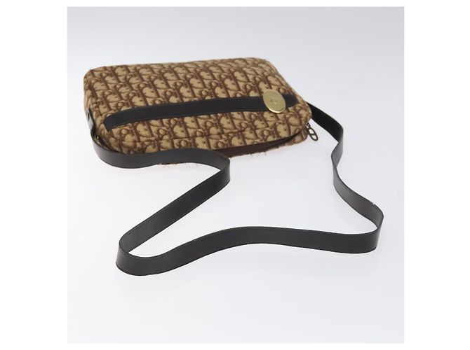 Borsa a spalla in tela Trotter Christian Dior marrone oro Auth BA2808 D'oro - vista 7