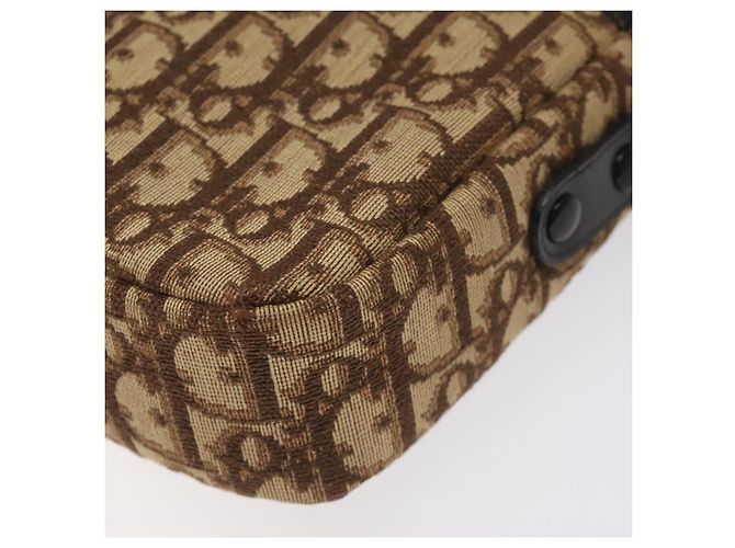 Borsa a spalla in tela Trotter Christian Dior marrone oro Auth BA2808 D'oro - vista 9