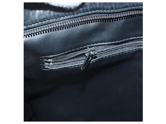Bolsa de ombro BALLY em couro preto e dourado Auth th6147 - vista 20