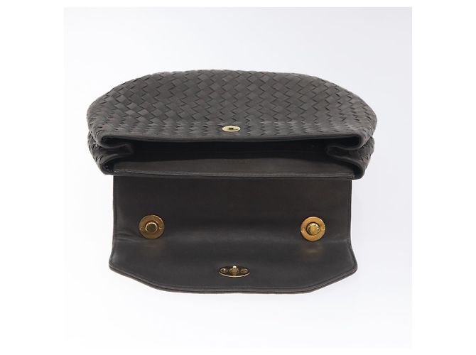 Borsa a mano BALLY in pelle grigia dorata Auth BA2912 Marrone D'oro - vista 10