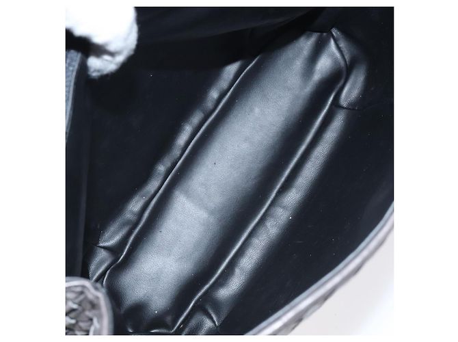 Borsa a mano BALLY in pelle grigia dorata Auth BA2912 Marrone D'oro - vista 12