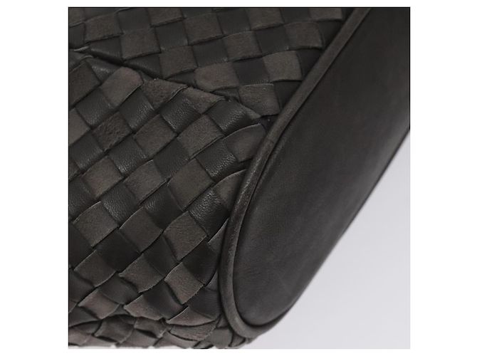 Borsa a mano BALLY in pelle grigia dorata Auth BA2912 Marrone D'oro - vista 16