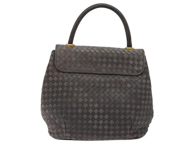 Borsa a mano BALLY in pelle grigia dorata Auth BA2912 Marrone D'oro - vista 2