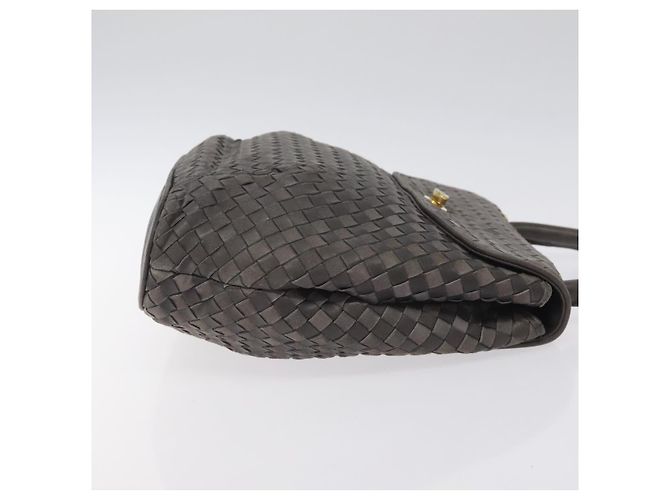 Borsa a mano BALLY in pelle grigia dorata Auth BA2912 Marrone D'oro - vista 3