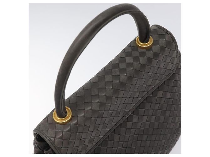 Borsa a mano BALLY in pelle grigia dorata Auth BA2912 Marrone D'oro - vista 6