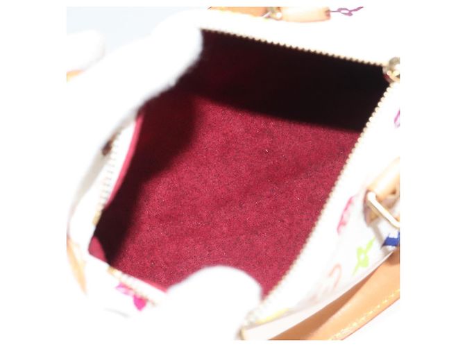 LOUIS VUITTON Bolsa Mini Speedy Monograma Multicolor Branco M92645 LV Auth 126502V - view 10
