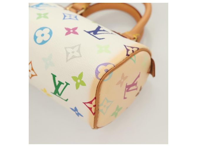 LOUIS VUITTON Bolsa Mini Speedy Monograma Multicolor Branco M92645 LV Auth 126502V - view 15