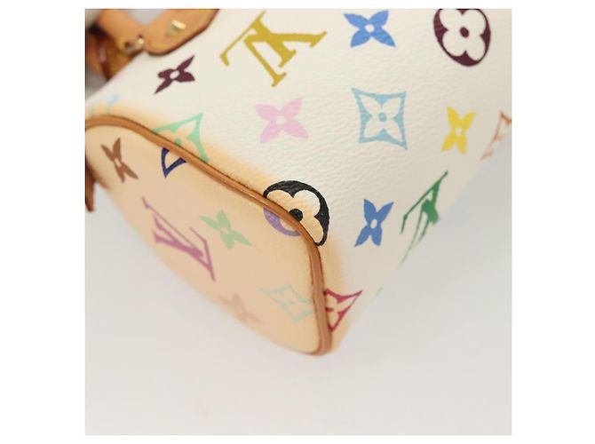 LOUIS VUITTON Bolsa Mini Speedy Monograma Multicolor Branco M92645 LV Auth 126502V - view 16