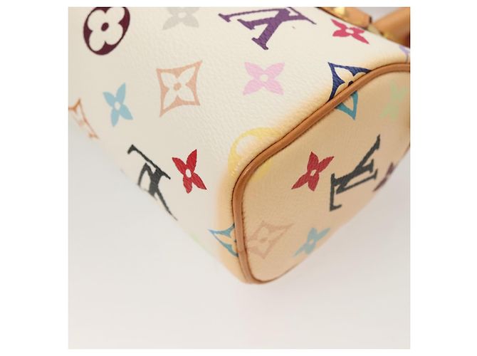 LOUIS VUITTON Bolsa Mini Speedy Monograma Multicolor Branco M92645 LV Auth 126502V - view 17