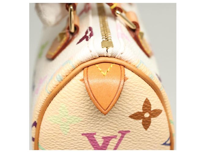 LOUIS VUITTON Bolsa Mini Speedy Monograma Multicolor Branco M92645 LV Auth 126502V - view 18
