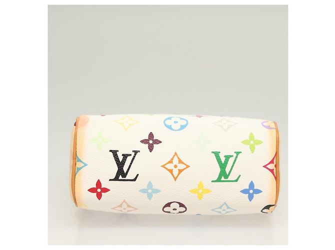 LOUIS VUITTON Bolsa Mini Speedy Monograma Multicolor Branco M92645 LV Auth 126502V - view 5