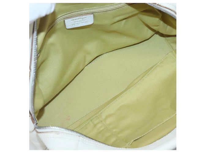 Borsa a Spalla Gancini in Pelle Bianca Argento Auth BA3224 di Salvatore Ferragamo Bianco - vista 11