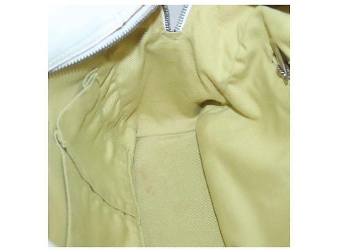 Borsa a Spalla Gancini in Pelle Bianca Argento Auth BA3224 di Salvatore Ferragamo Bianco - vista 18