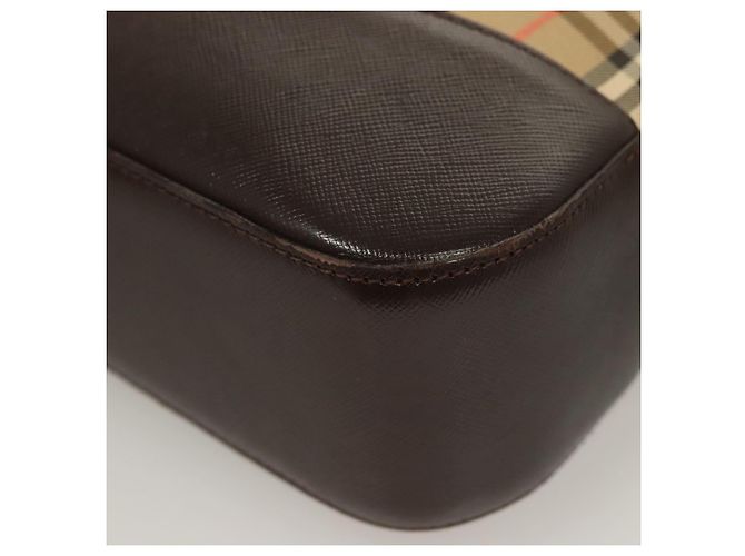 BURBERRY Nova Check Tote Bag Canvas Beige Silber Auth BA2880 - Ansicht 14