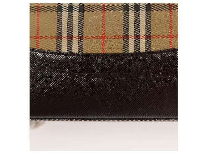 BURBERRY Nova Check Tote Bag Canvas Beige Silber Auth BA2880 - Ansicht 17