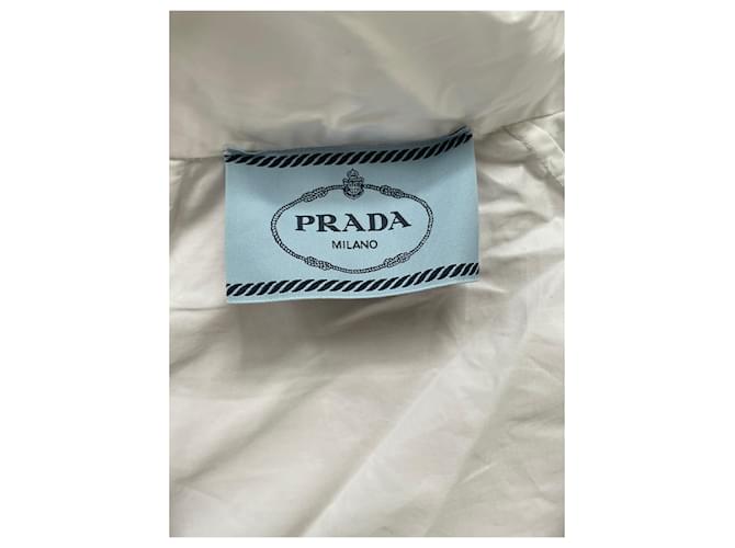 Vestido Prada de algodón blanco con capucha - vista 10