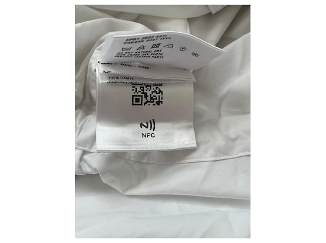 Vestido Prada de algodón blanco con capucha - vista 13