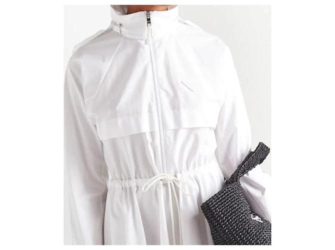 Vestido Prada de algodón blanco con capucha - vista 4