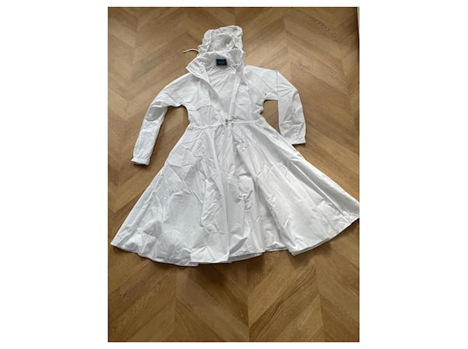 Vestido Prada de algodón blanco con capucha - vista 6