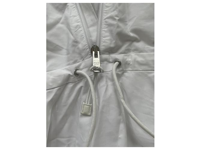 Vestido Prada de algodón blanco con capucha - vista 7