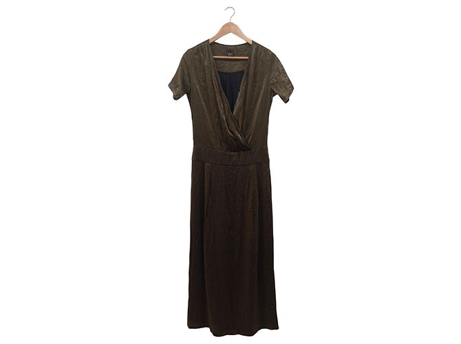 Swildens grün satiniertes Kleid Größe 38 - Ansicht 2