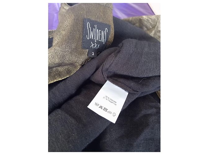 Swildens grün satiniertes Kleid Größe 38 - Ansicht 4
