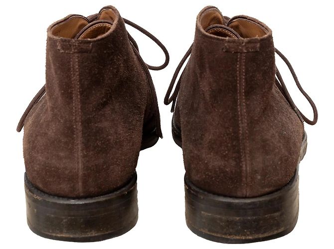 Autre Marque Chaussures à lacets J. Glen en daim marron - vue 4