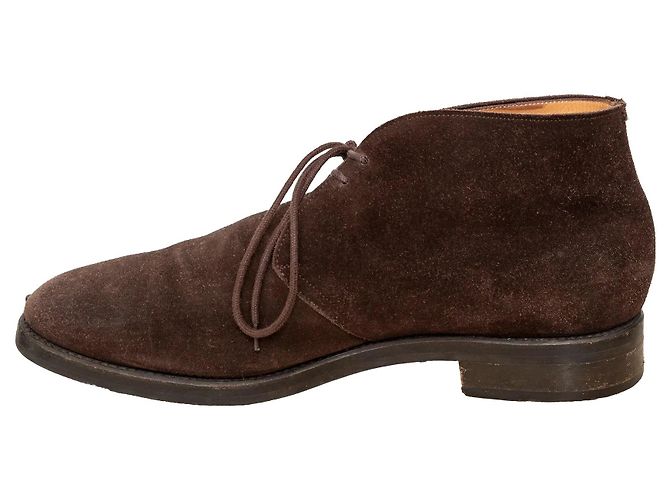 Autre Marque Chaussures à lacets J. Glen en daim marron - vue 5
