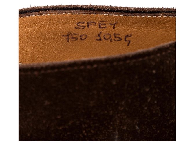 Autre Marque Chaussures à lacets J. Glen en daim marron - vue 8