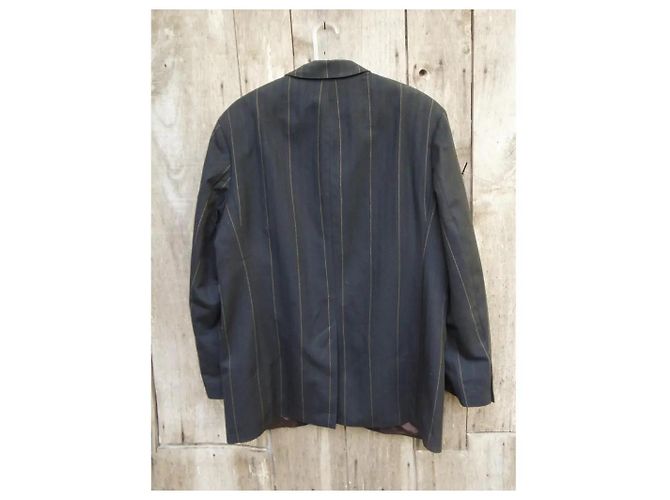 Louis Féraud Herren Blazer Jacke Anthrazit Baumwolle Wolle Anthrazitgrau - Ansicht 2