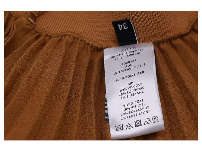 Joseph Ade Pleated Midi Skirt in Brown Polyester - view 13