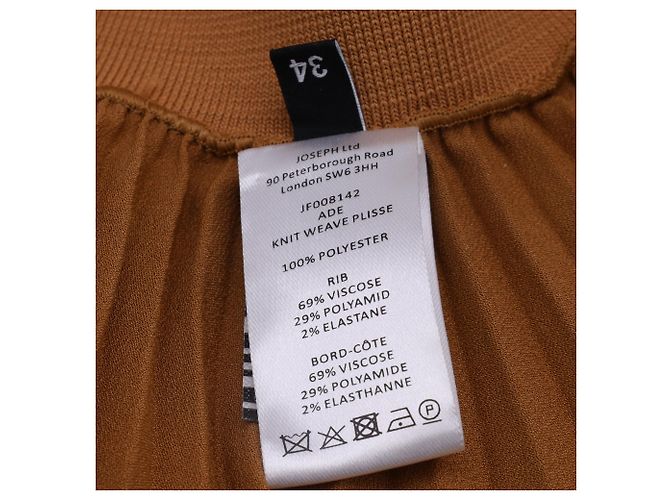 Joseph Ade Pleated Midi Skirt in Brown Polyester - view 6