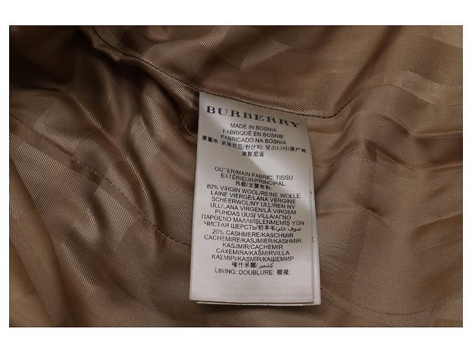 Abrigo de lana beige de Burberry con doble botonadura Castaño - vista 14