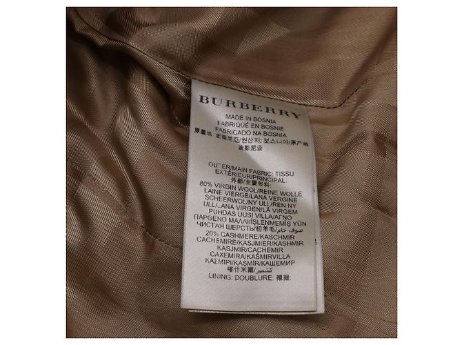 Abrigo de lana beige de Burberry con doble botonadura Castaño - vista 7