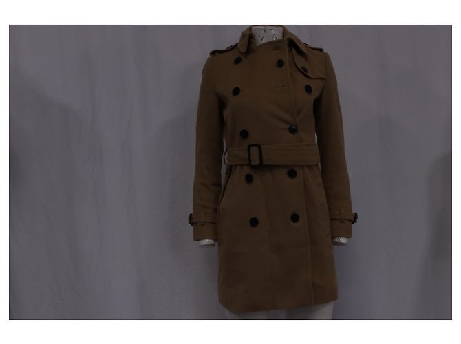 Abrigo de lana beige de Burberry con doble botonadura Castaño - vista 8
