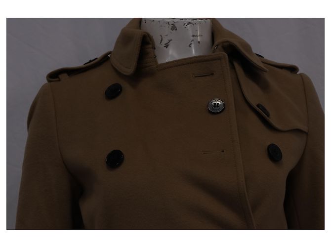 Abrigo de lana beige de Burberry con doble botonadura Castaño - vista 9