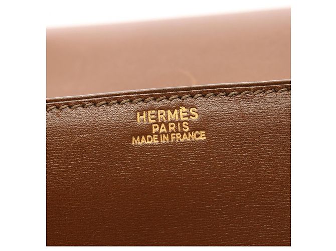 Hermès Borsa Hermes Drag 37 in pelle marrone - vista 4
