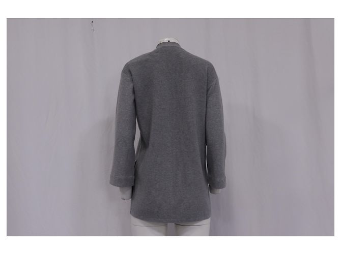 Offene Strickjacke Theory aus grauem Tencel - Ansicht 10