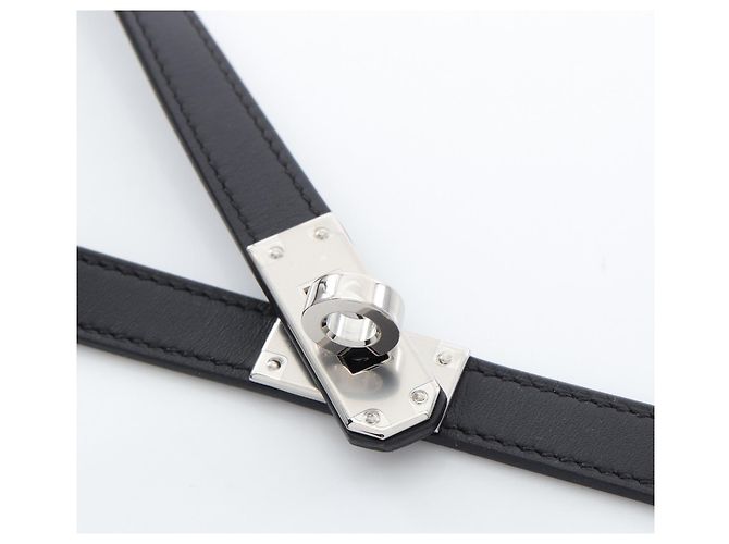 Hermès Collana in pelle Hermes Kelly Nero - vista 3