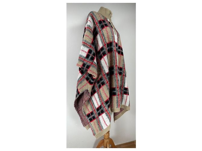 Munthe Plus Simonsen Tartan Poncho Mehrfarben - Ansicht 3