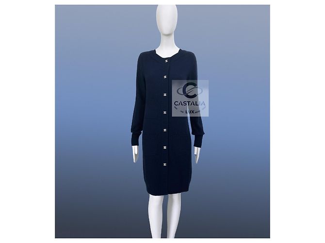 Chanel Cárdigan de cachemira navy Eternal CC Turlock Azul marino - vista 2