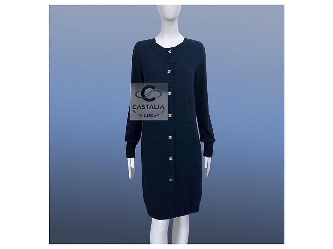 Chanel Cárdigan de cachemira navy Eternal CC Turlock Azul marino - vista 6