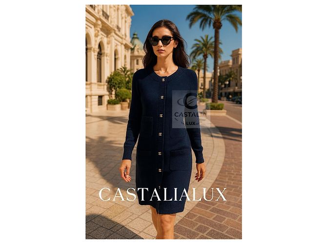 Chanel Cárdigan de cachemira navy Eternal CC Turlock Azul marino - vista 7