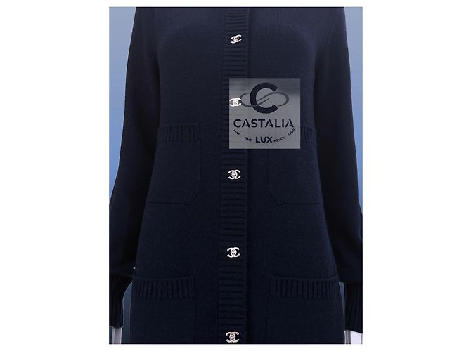 Chanel Cárdigan de cachemira navy Eternal CC Turlock Azul marino - vista 8