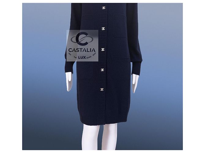 Chanel Cárdigan de cachemira navy Eternal CC Turlock Azul marino - vista 9