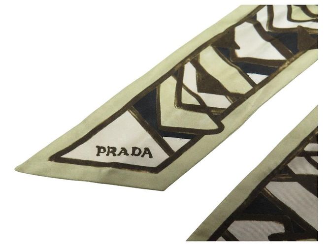 BORSA A MANO PRADA IN PAGLIA CON LOGO E FULARD IN SETA RAFFIA NERA - vista 17