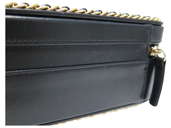 SAC A MAIN CHANEL VANITY LOGO CC CHAINE CUIR NOIR BANDOULIERE BLACK HANBAG - vue 17
